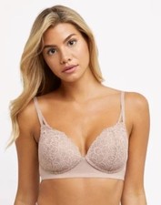 Maidenform Bralette Soft Support Lace MEDIUM Convertible Straps Wirefree Bra