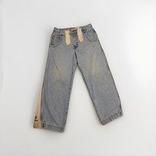 Vintage JNCO JETS Jeans 90s Wide Leg Blue Denim Altered Sz 32x30 Fits 34x30