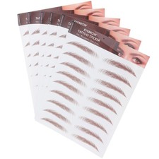  6 Sheets Adesivo Per Tatuaggio Sopracciglio Sopracciglia Finte Nero