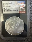 2025 (P) $1 1 oz American Silver Eagle First Release Eagle Privy Dollar Coin