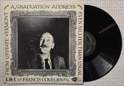 FRANCIS COLBURN ESQ. Graduation Orig '62 LOREN Upstate Vermont Spoken Comedy EX