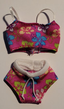 Mattel 1999 Hawaii Barbie HOT PINK FLORAL 2pc SWIMSUIT CW1192