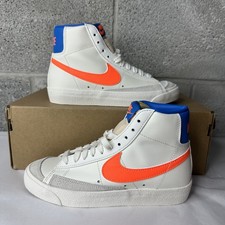 Nike Blazer Mid '77 Sail Total Orange WOMEN'S Sz 5 DQ4692-100