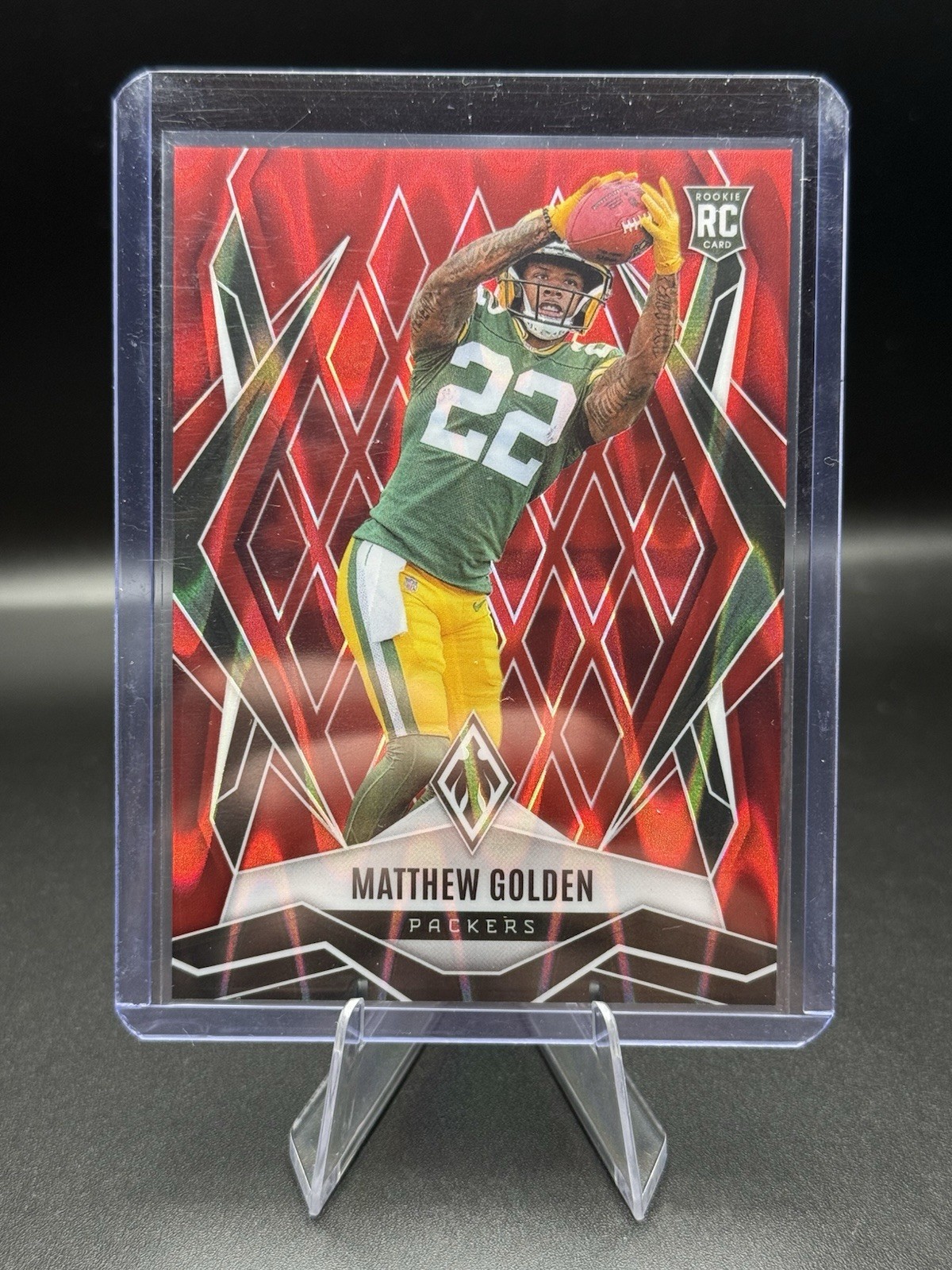Matthew Golden - 2025 Phoenix - Seismic Red 64/99 card #174 RC - GB Packers