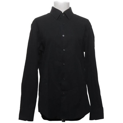 Uniqlo, Hemd, Größe: M, Super Non-Iron, Schwarz, Baumwolle, Einfarbig #7GN