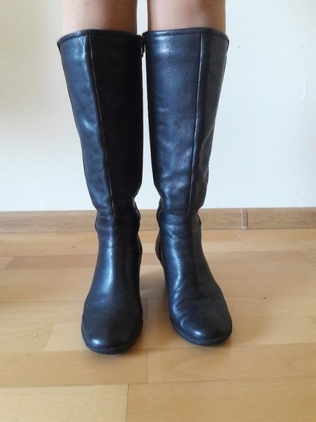 Women Camper Boots Black Leather 38.5 #XQM