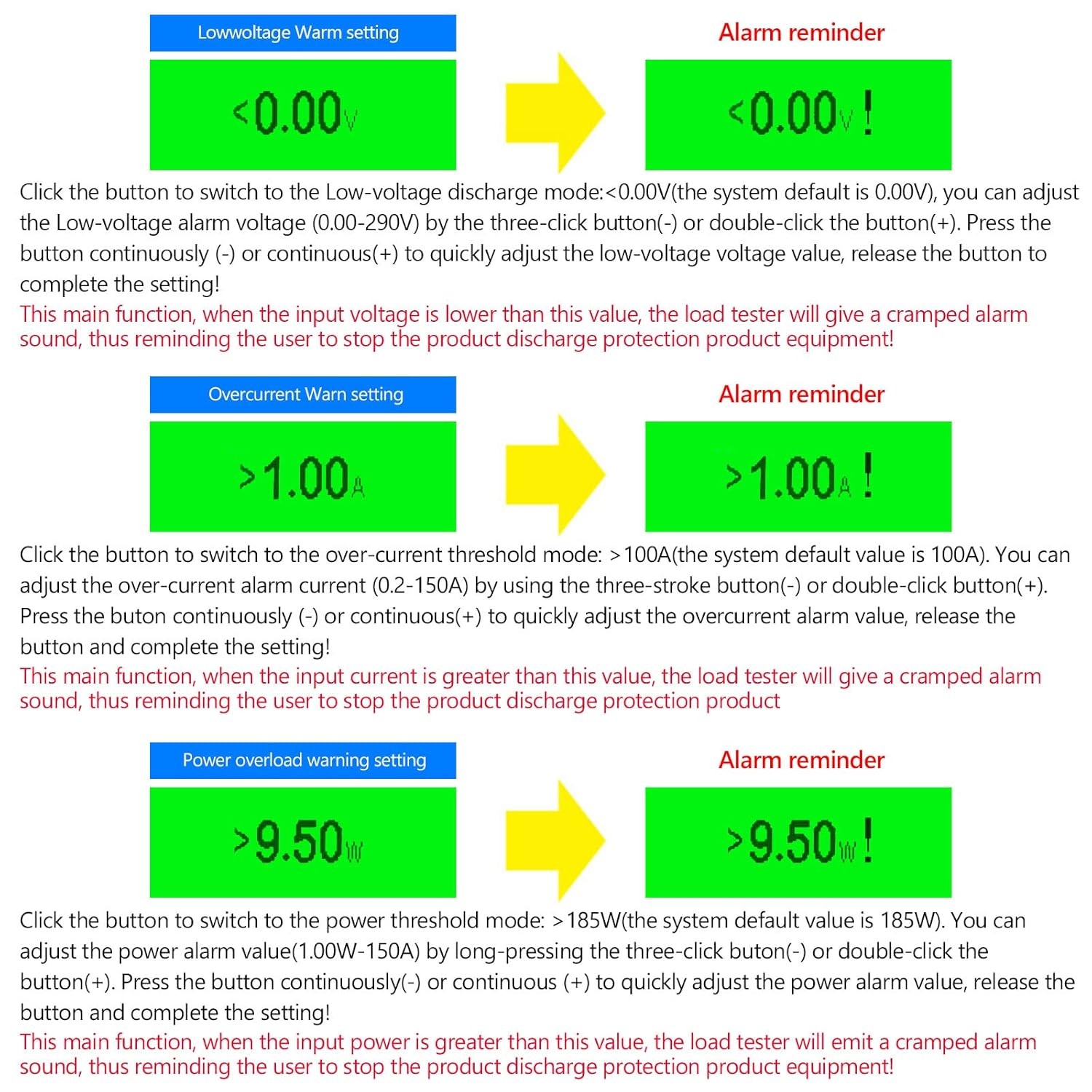 MakerHawk Electronic Load Tester - USB 150W 200V 20A Black 