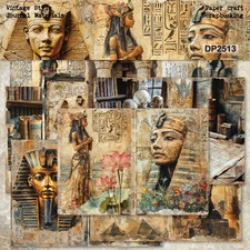 Egyptian Hieroglyphs Pharaohs Sarcophagus A5 Scrapbook Card Journal Craft Paper