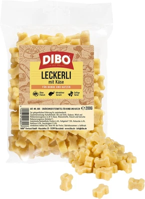 DIBO Käse-Leckerlis Hunde & Katzen, hypoallergen, getreidefrei, gesund und lecker