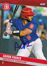 Aaron Parker Signed 2025 Vancouver Canadians Card #25 Toronto Blue Jays!