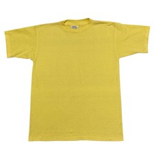 Vintage Fashion Gear Yellow Blank T-shirt Medium Single Stitch Made in USA