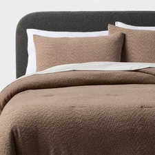 King Boucle Comforter Set Brown - Threshold