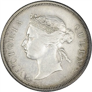 Straits Settlements 1891 50 Cents VF SCARCE