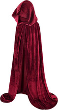 Red Velvet Cape Mary Sanderson Costume plus Size Little Red Riding Hood Costume