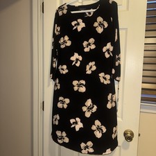 Tommy Hilfiger Women's Floral-Print 3/4 sleeve Dress Size 12 New