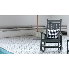 Oversized Outdoor Rocking Chair for Adults, All-Weather Wood-Texture Porch