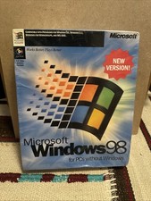 Microsoft Windows 98 New Version Sealed Retail Box - First Edition READ
