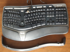 Microsoft Natural Ergonomic Keyboard 4000 V1.0 with Palm Riser TESTED USB Wired