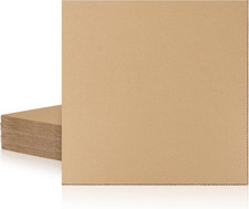 25 Pack Corrugated Cardboard Sheets 12X12, Flat Corrugated Cardboard Inserts for