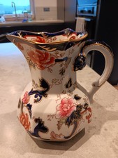 Vintage Mason's Mandalay Blue Ironstone Jug