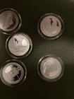 lot of 5 silver proof quarters