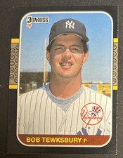 1987 Donruss Bob Tewksbury Baseball Rookie Card (RC) #422 Yankees Pitcher VG O/C. rookie card picture