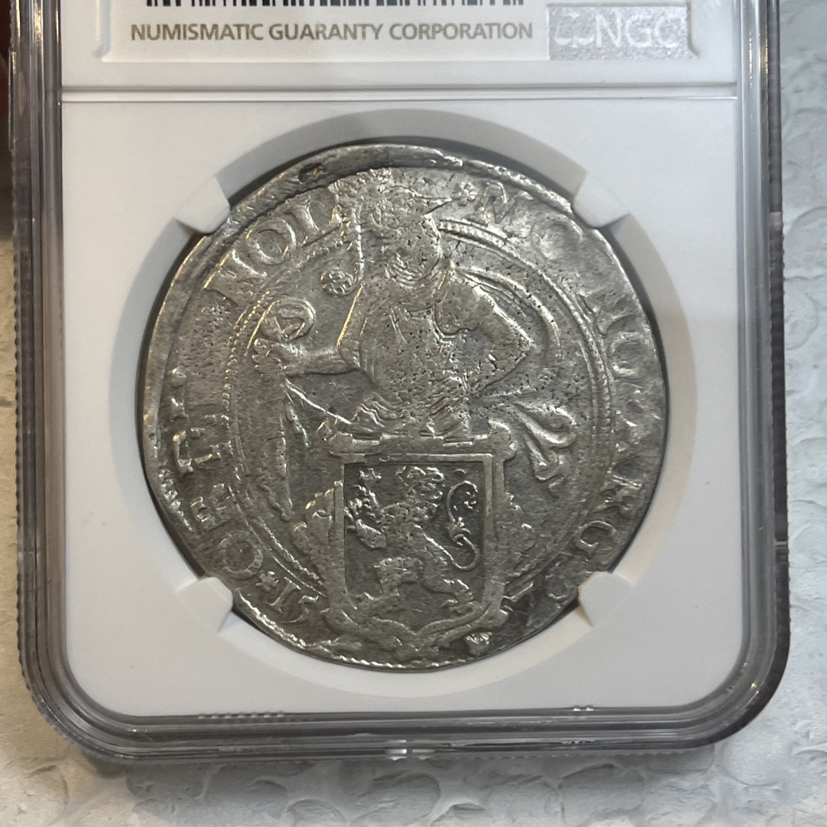 1576 Netherlands Holland Daalder DAV-8838 NGC Certified AU 55 Lion