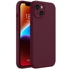 Case Heavy-Duty Silicone Military Drop Protection Soft Interior Wine Red