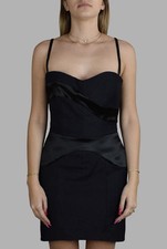 Dolce & Gabbana Little Black Dress LBD silk panel adjustable straps 42 IT 4 6 US