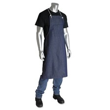 Blue Denim Apron, 28 in W x 36.5 in L, Blue ORS Nasco Best Welds 200011 28 in X