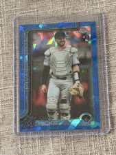 Liam Hicks 2025 Topps Chrome Sapphire Blue Refractor Rookie #USC86 Marlins