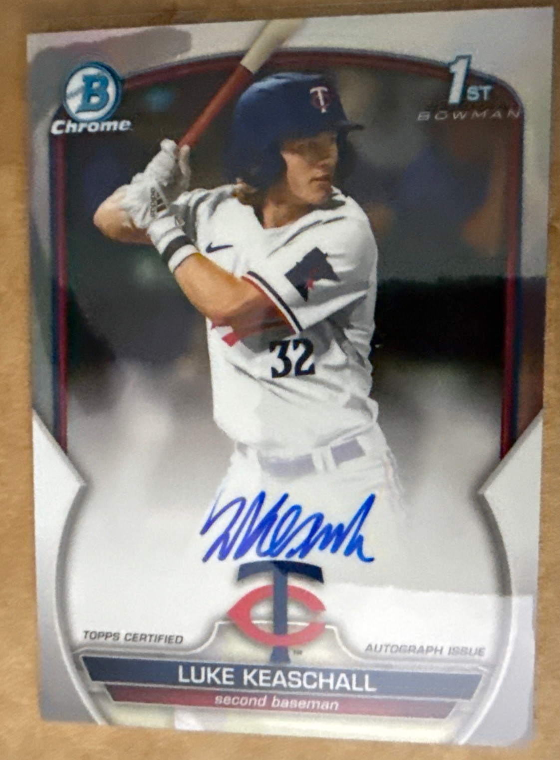 2023 Bowman Draft Luke Keaschall Chrome Auto Refractor 1st #202/499