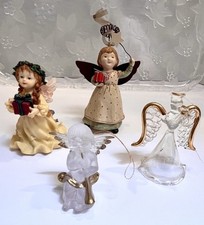 Christmas Angels Lot Of 4 Vintage Misc.Angel Figurines.Beautiful,Quality,Holiday