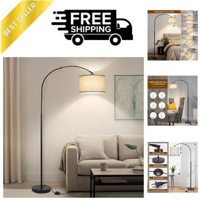 Seaside Village Arc Floor Lamps for Living Room, Modern Standing Lamp with Adjus