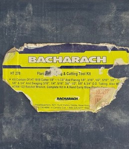 Bacharach (HT-278) Swaging Flaring Cutting Refrigerant Tube Complete Tool Kit