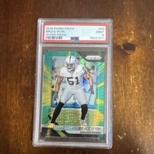 Panini 2018 Prizm Hyper Prizm Bruce Irvin #50 PSA 9 Raiders Football