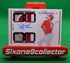 2021 Flawless Mickey Moniak RC Quad Patch Auto /20 Ruby Phillies QPS-MI