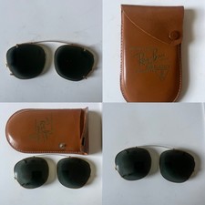 Vintage Bausch Lomb Ray Ban Clip On Vintage With Leather Case