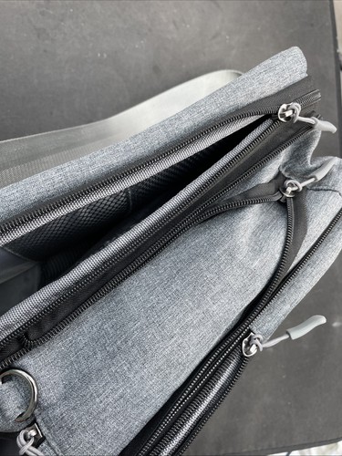 Zinz Slim & Expandable Case Travel Laptop Shoulder Bag Grey Padded - Afbeelding 11 van 14