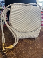 Vintage 80s DE VECCHI by Hamilton Hodge Handbag Sand Tan Made in Italy.