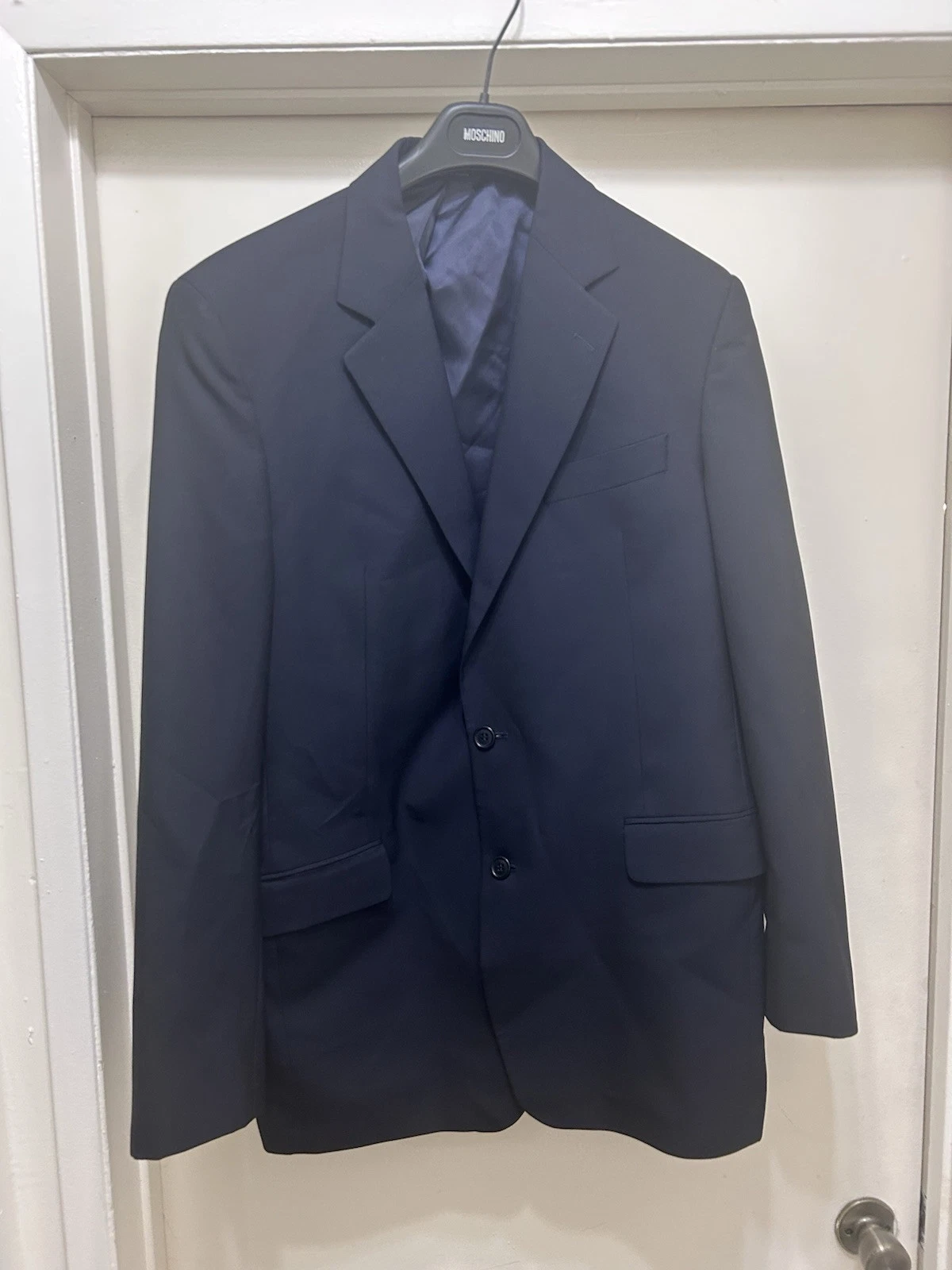 Brooks Brothers Brooksease Blazer Mens 42L Navy Blue Wool Sport Coat Jacket