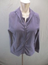 REI Size M Womens Purple Full Zip Pocket Fleece Lightweight Athletic Jacket 596