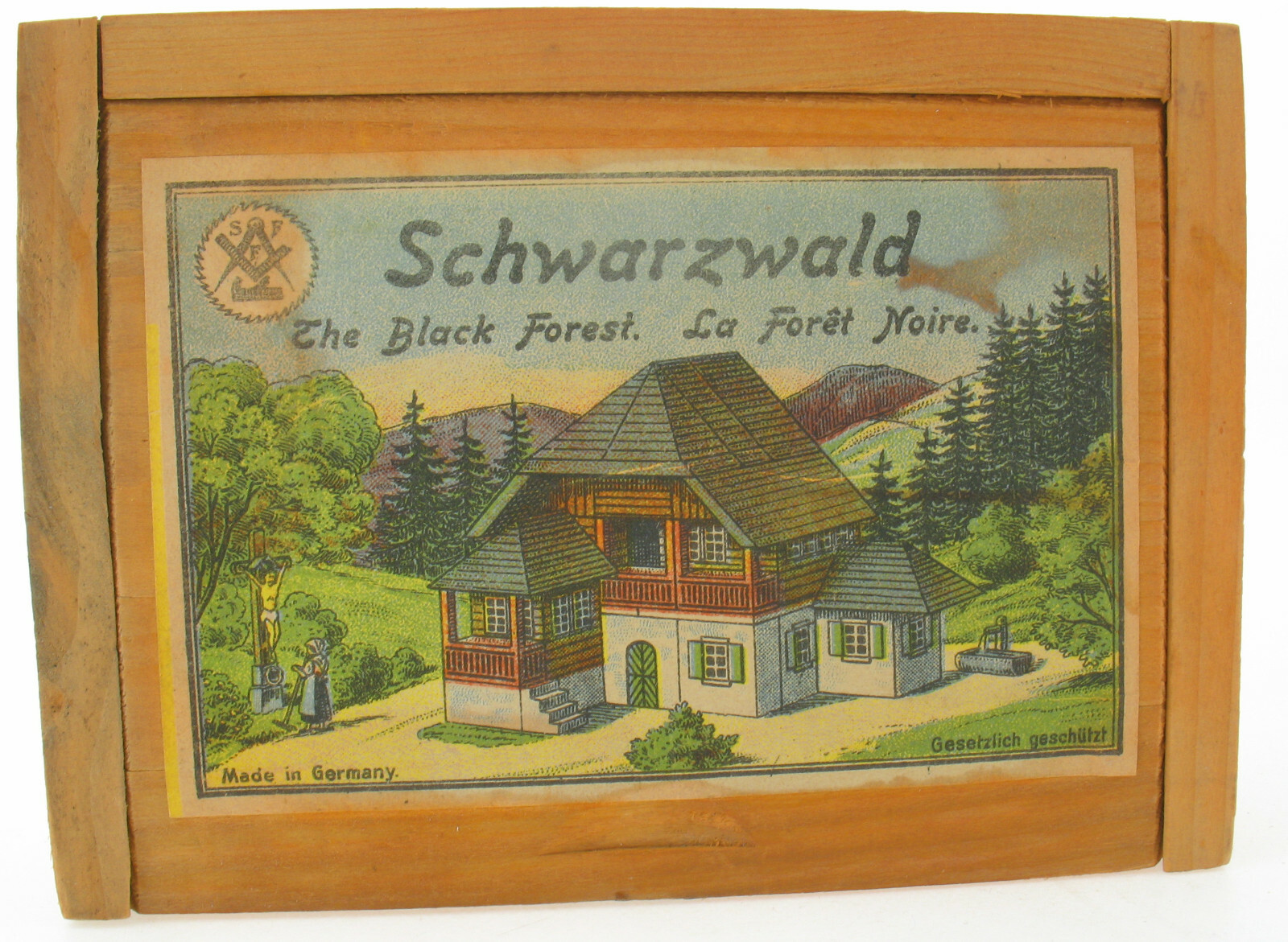 Details zu S. F. Fischer Holz Baukasten Schwarzwald - Oberseiffenbach Seiffen Holzspielzeug Neuer Sonderpreis