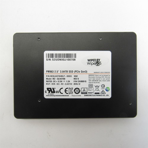 Samsung MZQLW3T8HMLP PM963 3.84TB PCIe Gen3 x4 NVMe 2.5" Solid State Drive