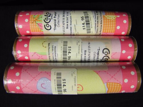 Tropical Punch CoCaLo Wallpaper Border Baby Jungle Pals LOT OF 3 - Picture 3 of 3
