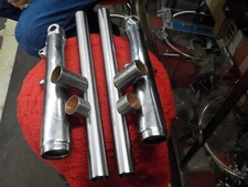 STOCK  POLISHED FORK TUBES w/BUSHINGS INSTALL#45950-48B !YOU PROVIDE LOWER LEGS!
