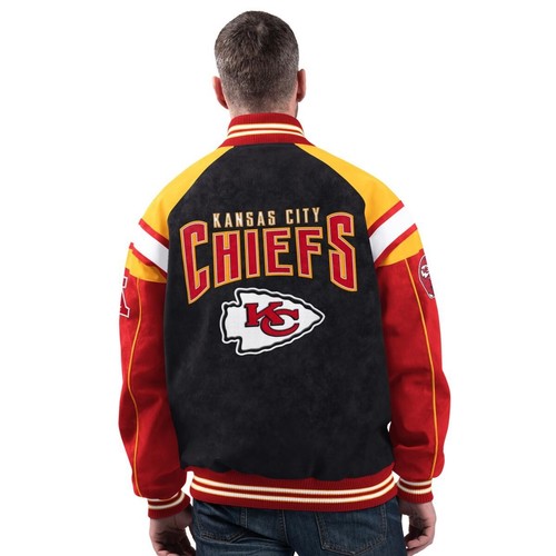 Kansas City Chiefs NFL Champions Zamszowa kurtka bomberka Varsity Rozmiar M - Zdjęcie 2 z 2
