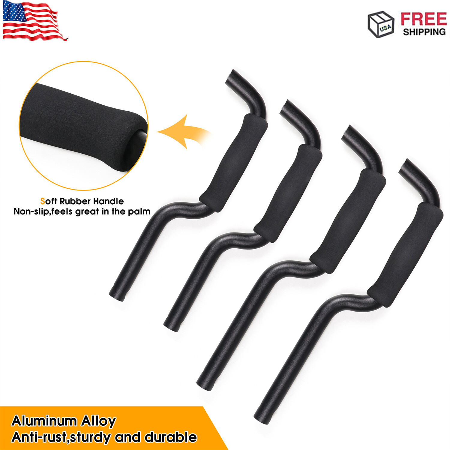 4-Piece Aluminum Grab Handles For Ford Bronco 2021-2024 | Front & Rear Roll Bar Handles For 2 & 4 Door
