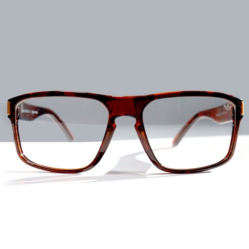 Adidas occhiali Eyewear Clear Occhiali Da Sole Marrone SQUARE Occhiali con  sacchetto casi | eBay