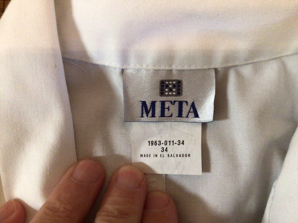 Meta White Lab Coat Size Small Medical Halloween Costume ~ Doctor ~Nurse - Image 2 of 2